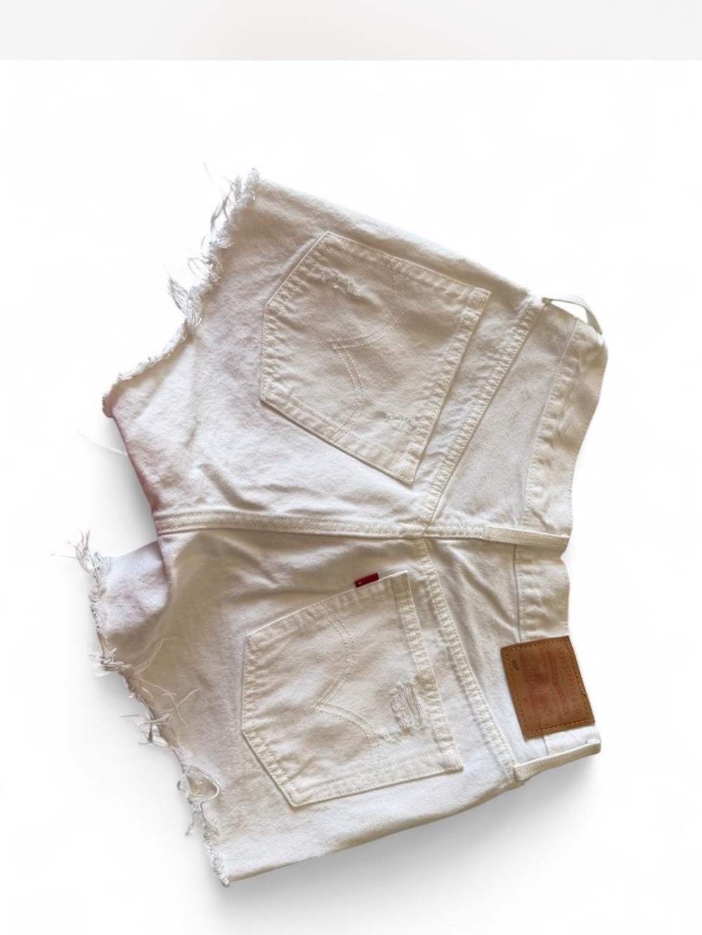 Levi's White Denim Jean Shorts